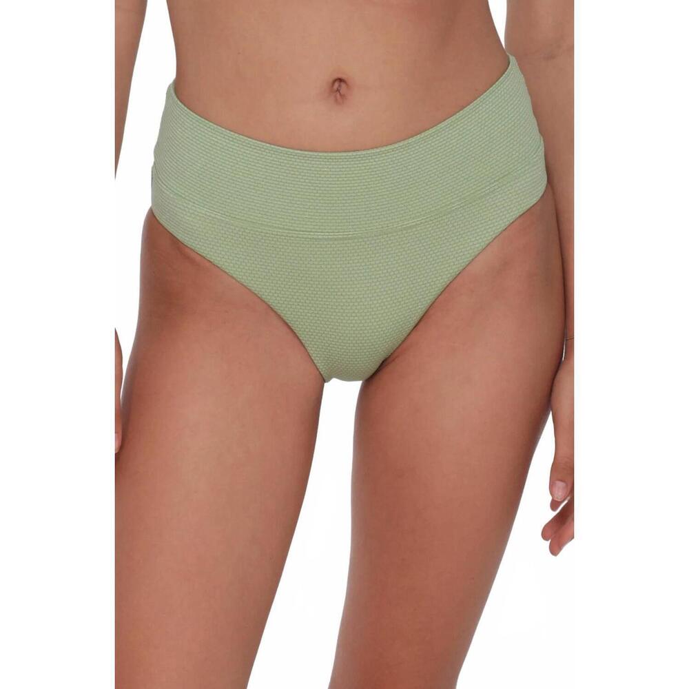 NEW SWIM SYSTEMS laura fold over bikini bottom in aloe lurex